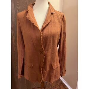 Venti6 made in Italy coat blazer brown‎ with button size small